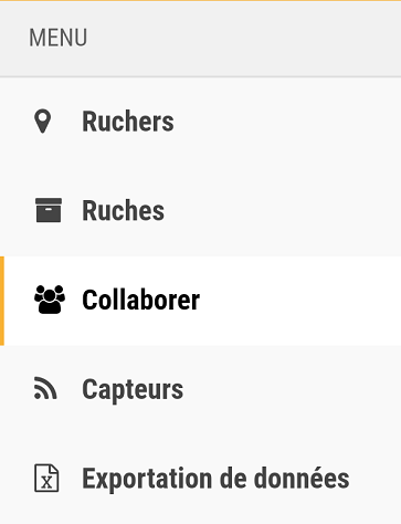 Menu collaborate